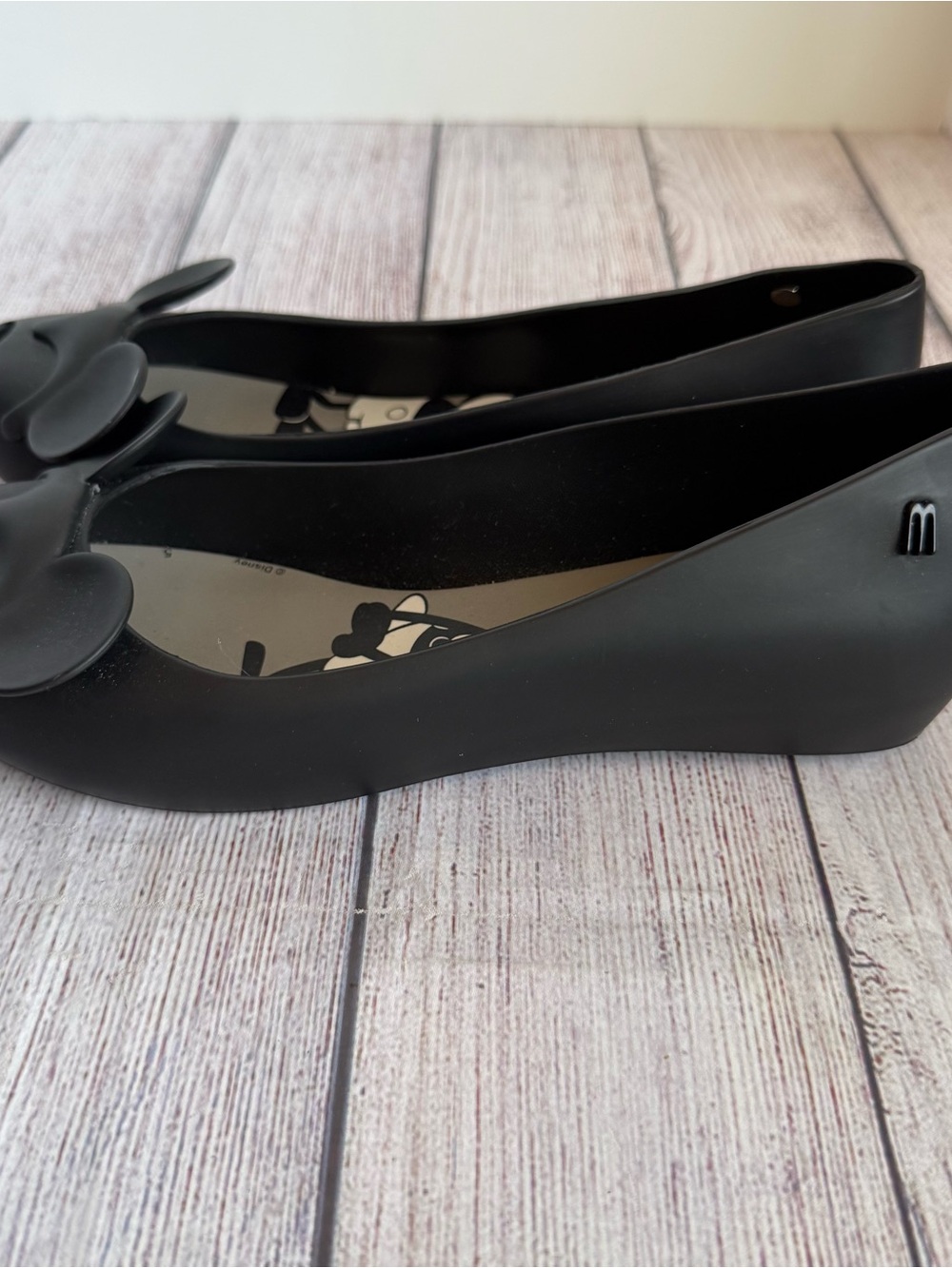 MELISSA Disney Mickey Mouse Black Ballet Shoes 6 - Picture 3 of 6